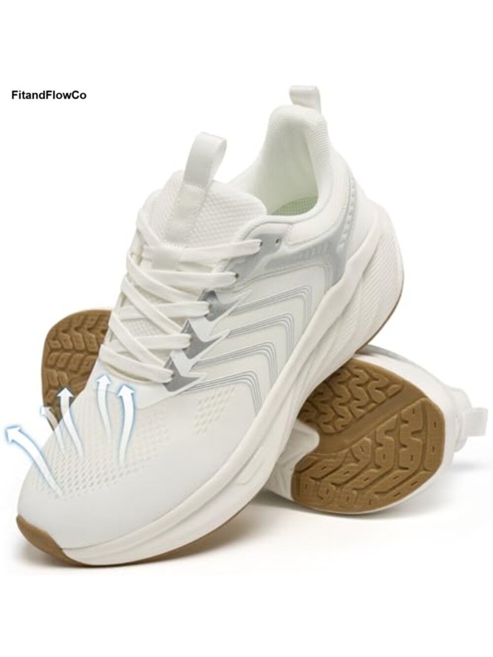 Women's Lightweight Breathable Mesh Walking Sneakers Lace-Up Casual Comfort